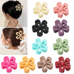 Matte Flower Hair Claw Hollow Shark Claw Hair Clip