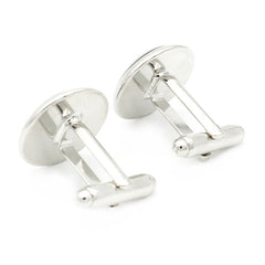 National Flag Photo Cufflinks for Men Suit Shirt Rhodium Plated Base