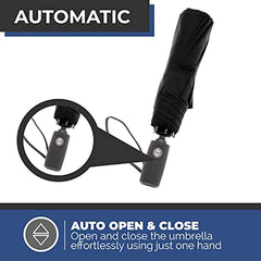 Windproof Coated Travel Umbrella Auto Open Close Stylish Lightweight