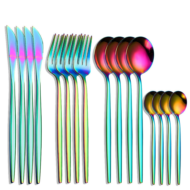 16pcs Stainless Steel Cutlery Set for Home & Restaurant Use