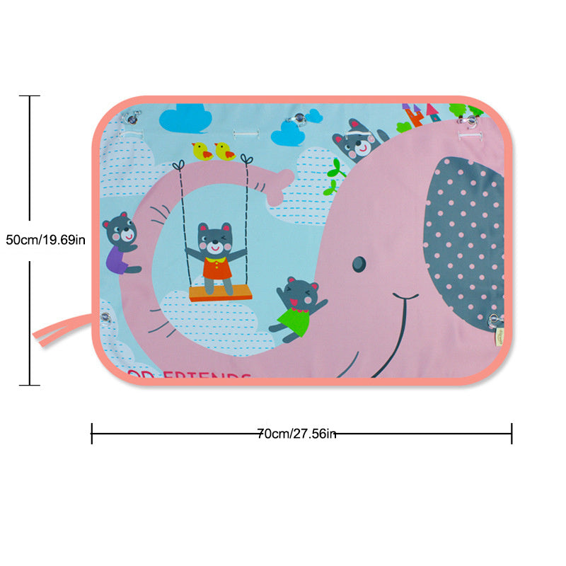 Cartoon Car Seat Sun Shade for Baby/Child - Rear Side Window Curtain Film
