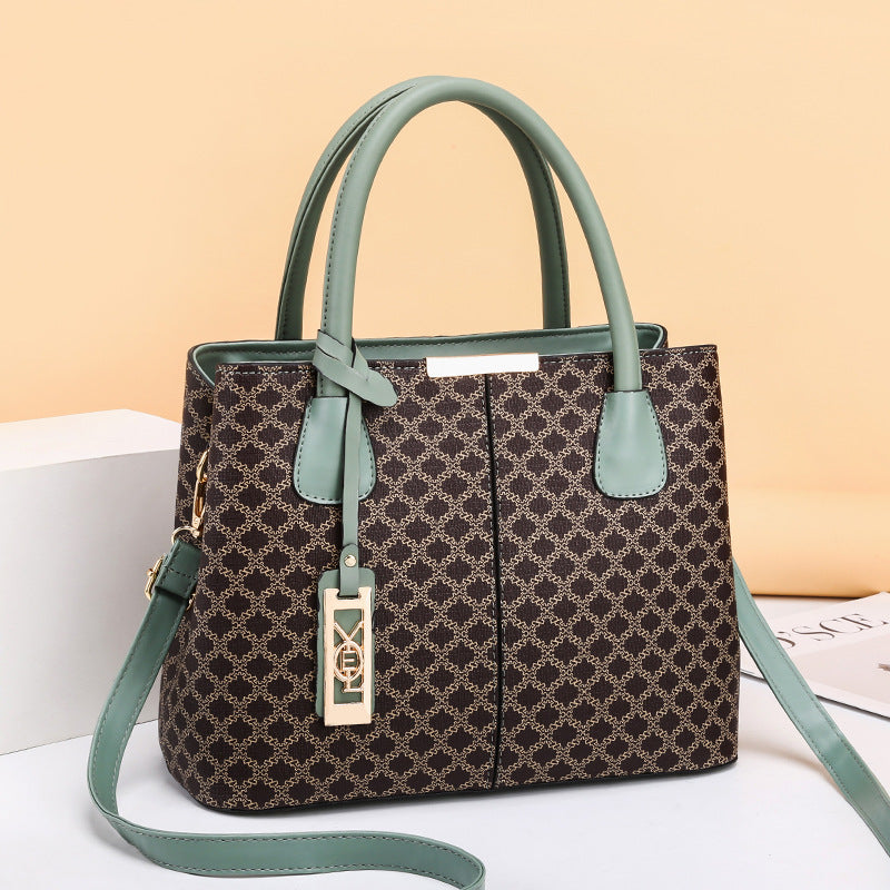 Vintage Print Shoulder Bag Stylish Large Capacity Crossbody Bag