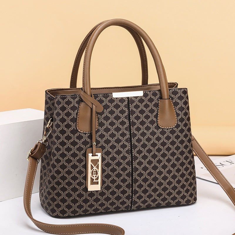 Vintage Print Shoulder Bag Stylish Large Capacity Crossbody Bag