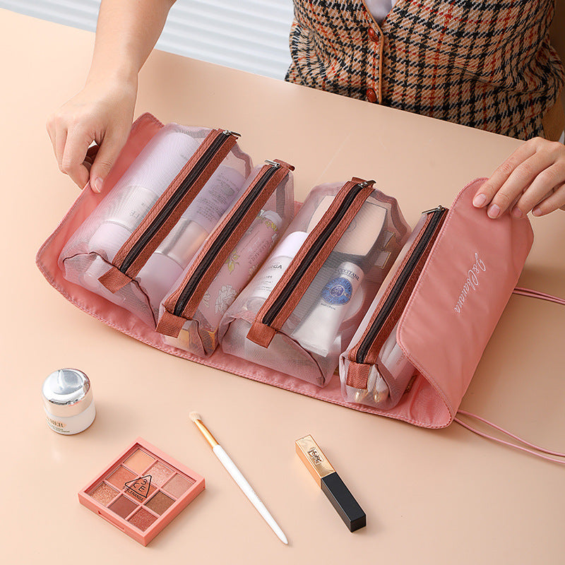 Detachable Cosmetic Bag Large Capacity Folding Travel Toiletry Bag