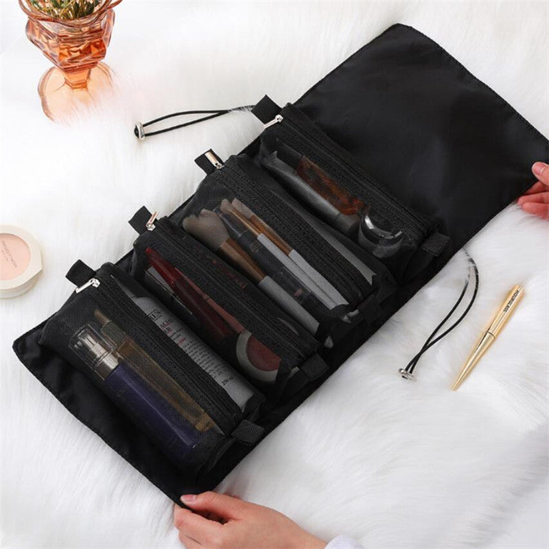 Detachable Cosmetic Bag Large Capacity Folding Travel Toiletry Bag