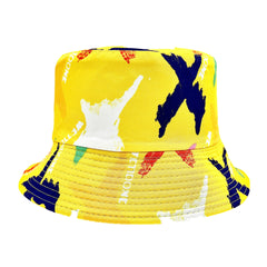 Graffiti Printed Bucket Hat Reversible Outdoor Sunscreen Travel Beach Hats