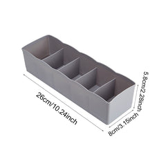 Plastic Drawer Divider Storage Organizer With 6 Compartments