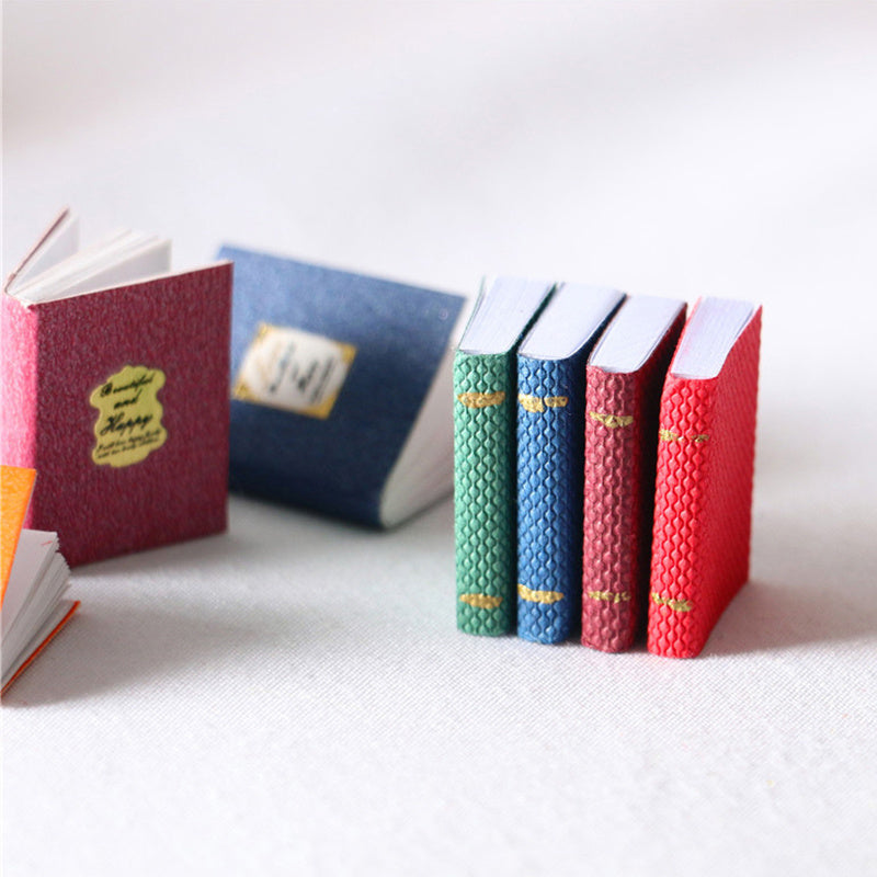 4pcs Dollhouse Mini Small Books Furniture Accessories Pretend Toy