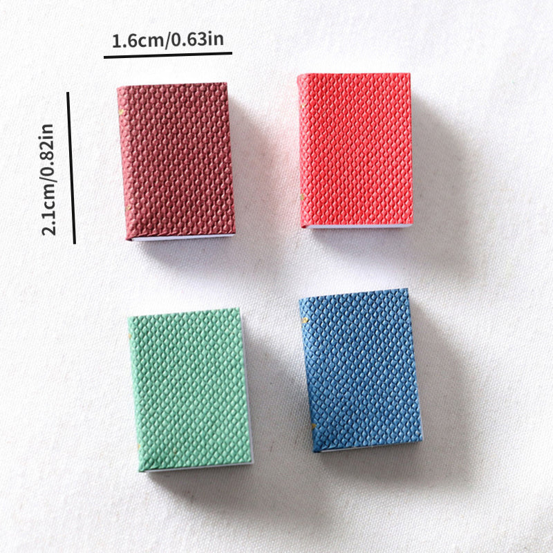 4pcs Dollhouse Mini Small Books Furniture Accessories Pretend Toy