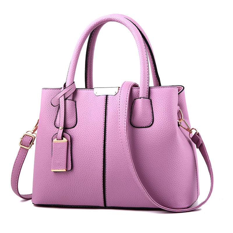 Classic Tote Satchel Bag Solid Shoulder Bag All Match Crossbody Bag