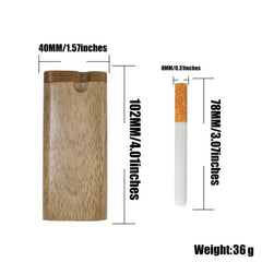 Wooden Cigarette Box With Sliding Lid Container