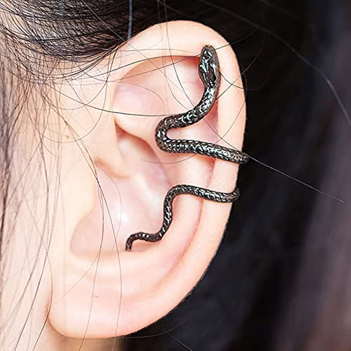 Men's Snake Shaped Ear Clips Non Pierced Cuff Earrings