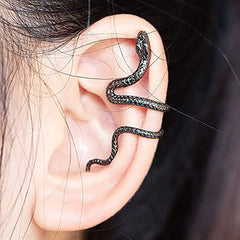 Men's Snake Shaped Ear Clips Non Pierced Cuff Earrings