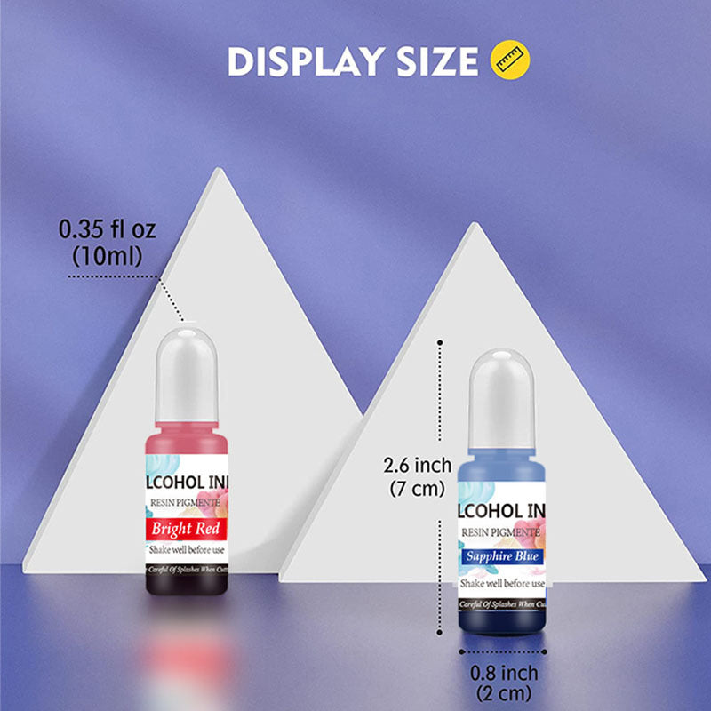 16pcs Epoxy Resin Pigment Set Alcohol Colorant Dye Art Ink For UV Epoxy Mold