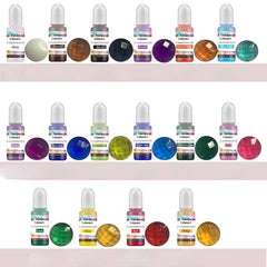 16pcs Epoxy Resin Pigment Set Alcohol Colorant Dye Art Ink For UV Epoxy Mold