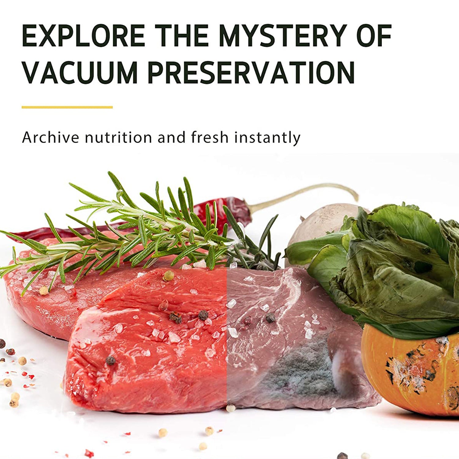 50pcs Vacuum Bags for Food Preservation - BPA Free