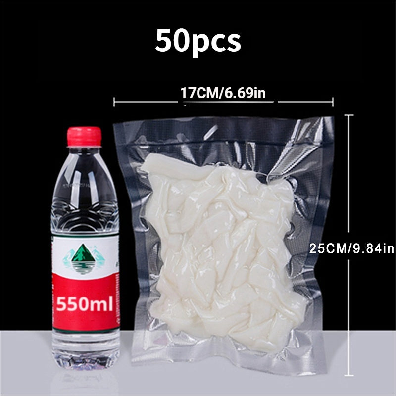 50pcs Vacuum Bags for Food Preservation - BPA Free