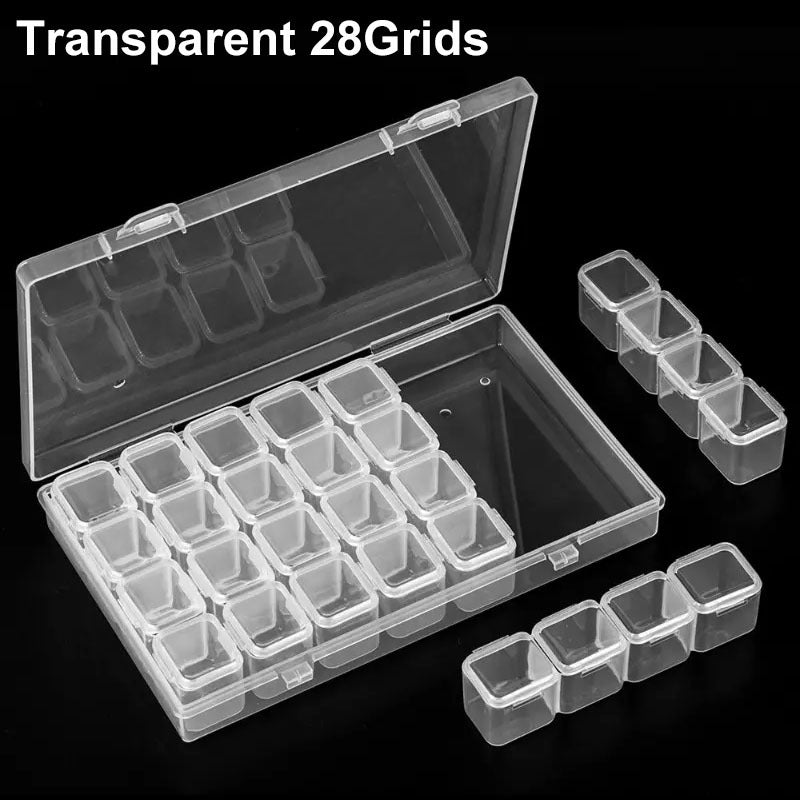 Adjustable Plastic Storage Box 28 56 Girds Clear Beads Organizer
