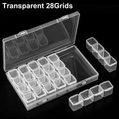 Adjustable Plastic Storage Box 28 56 Girds Clear Beads Organizer