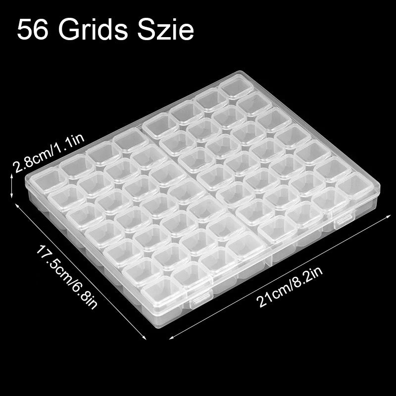 Adjustable Plastic Storage Box 28 56 Girds Clear Beads Organizer