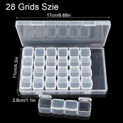 Adjustable Plastic Storage Box 28 56 Girds Clear Beads Organizer