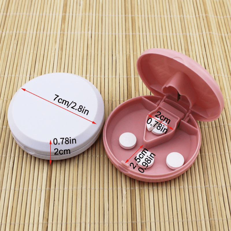 Portable Pill Cutter Splitter Storage Medicine Box Holder Travel Case