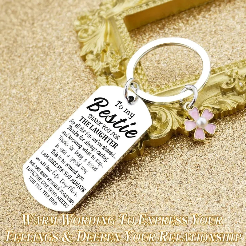 Bestie Flowers Keychain Keyring For Men