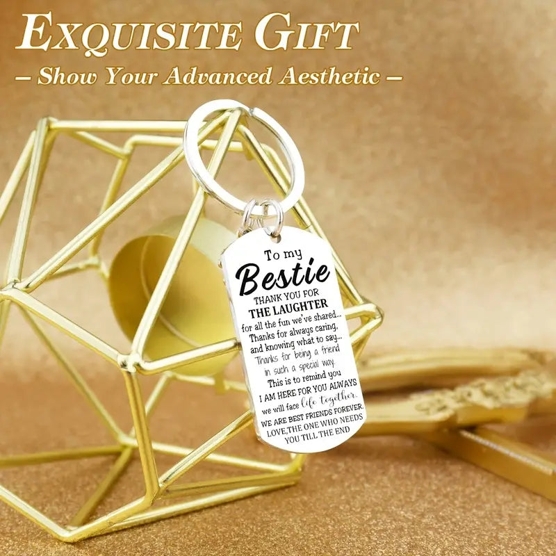 Bestie Flowers Keychain Keyring For Men