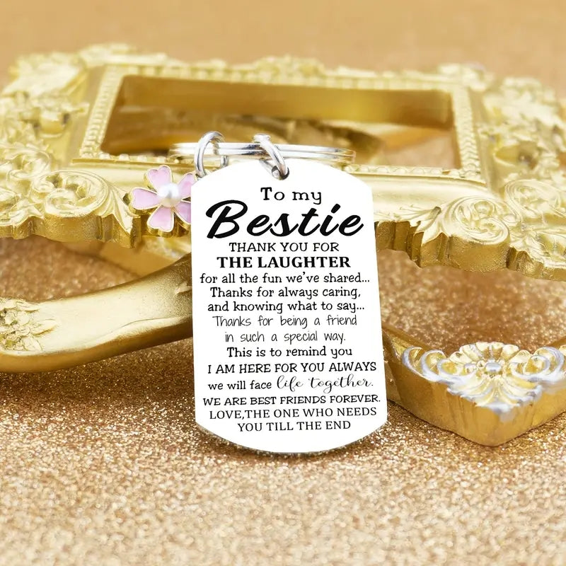 Bestie Flowers Keychain Keyring For Men