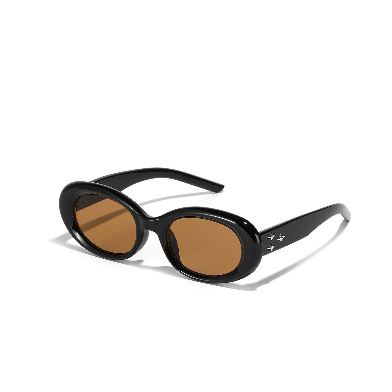 Men's Oval Sunglasses Retro Sunscreen with Box