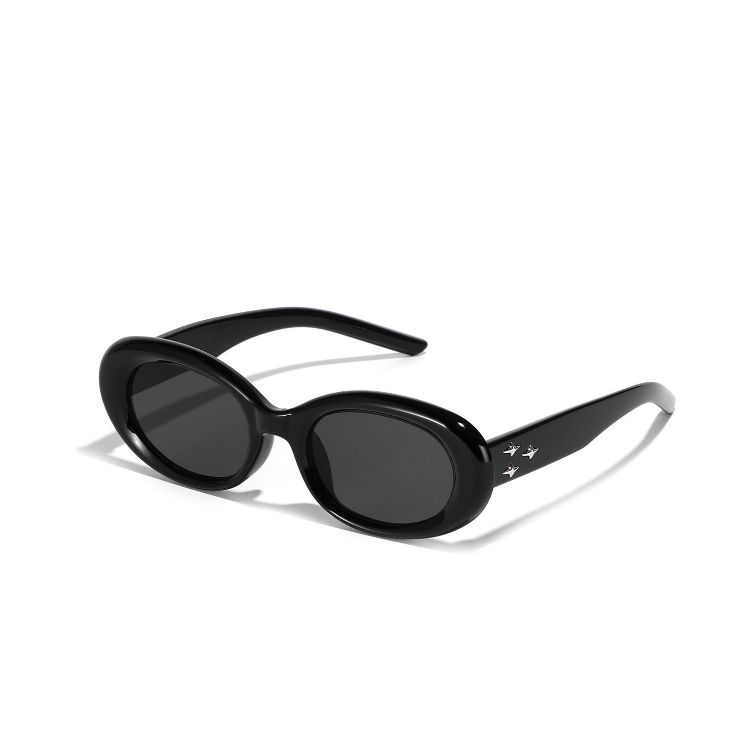 Men's Oval Sunglasses Retro Sunscreen with Box