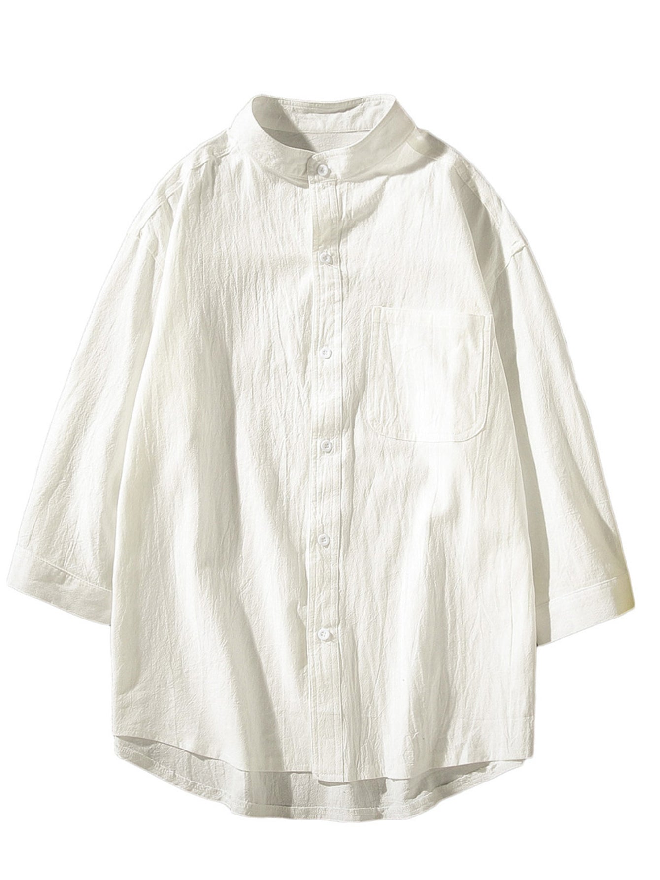 Men's Linen Short Sleeve Shirt for Summer Casual Wear