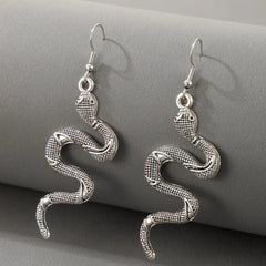 Vintage Snake Jewelry Set - Earrings & Pendant Necklace