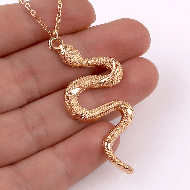 Vintage Snake Jewelry Set - Earrings & Pendant Necklace