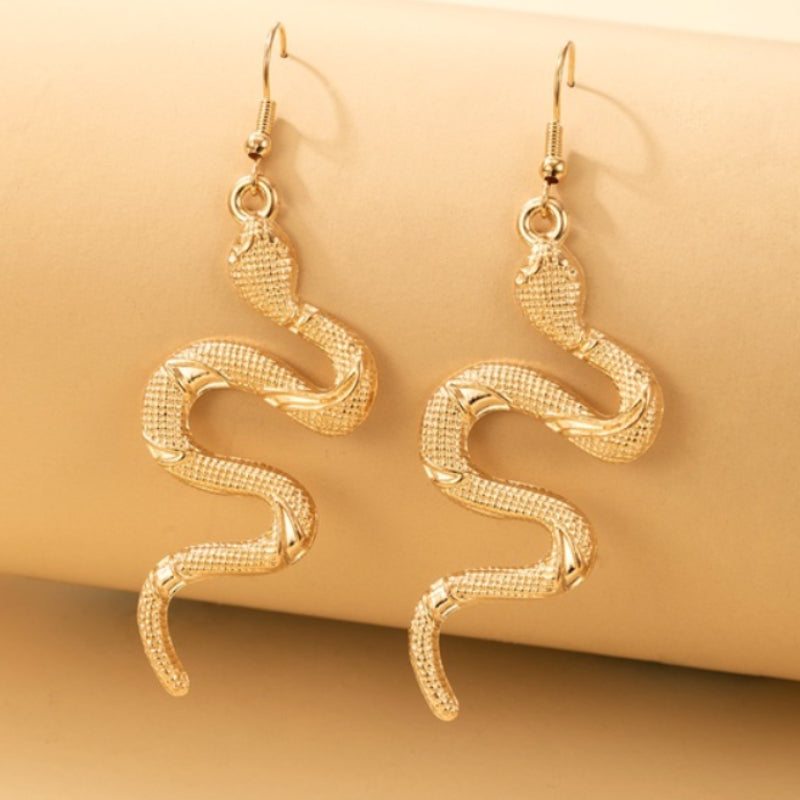 Vintage Snake Jewelry Set - Earrings & Pendant Necklace