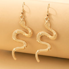 Vintage Snake Jewelry Set - Earrings & Pendant Necklace