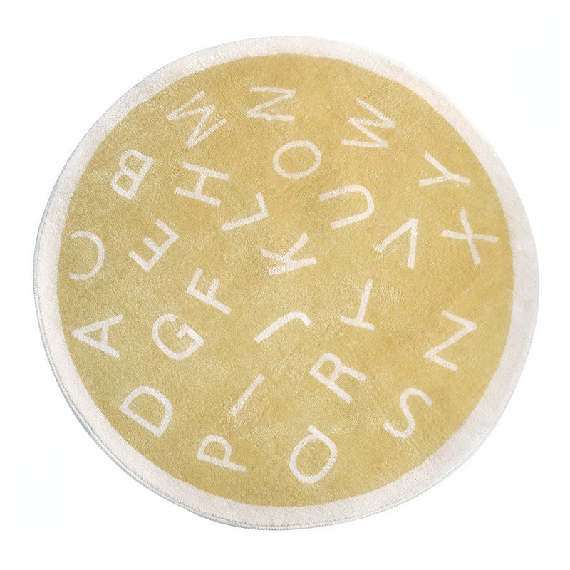 Nordic Round Cartoon Carpet Thick Plush Rugs