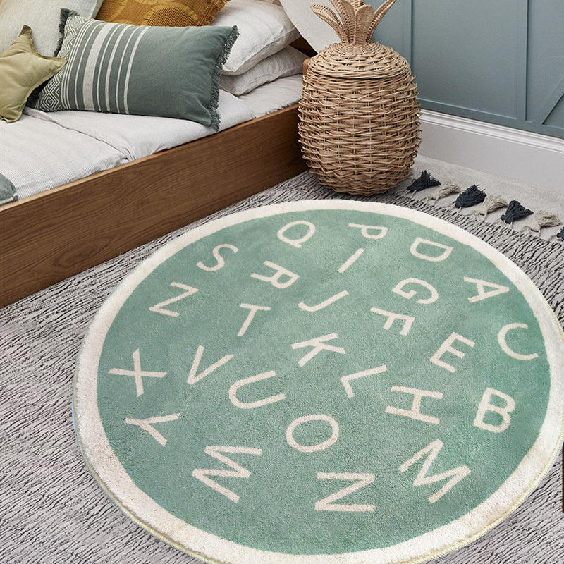 Nordic Round Cartoon Carpet Thick Plush Rugs