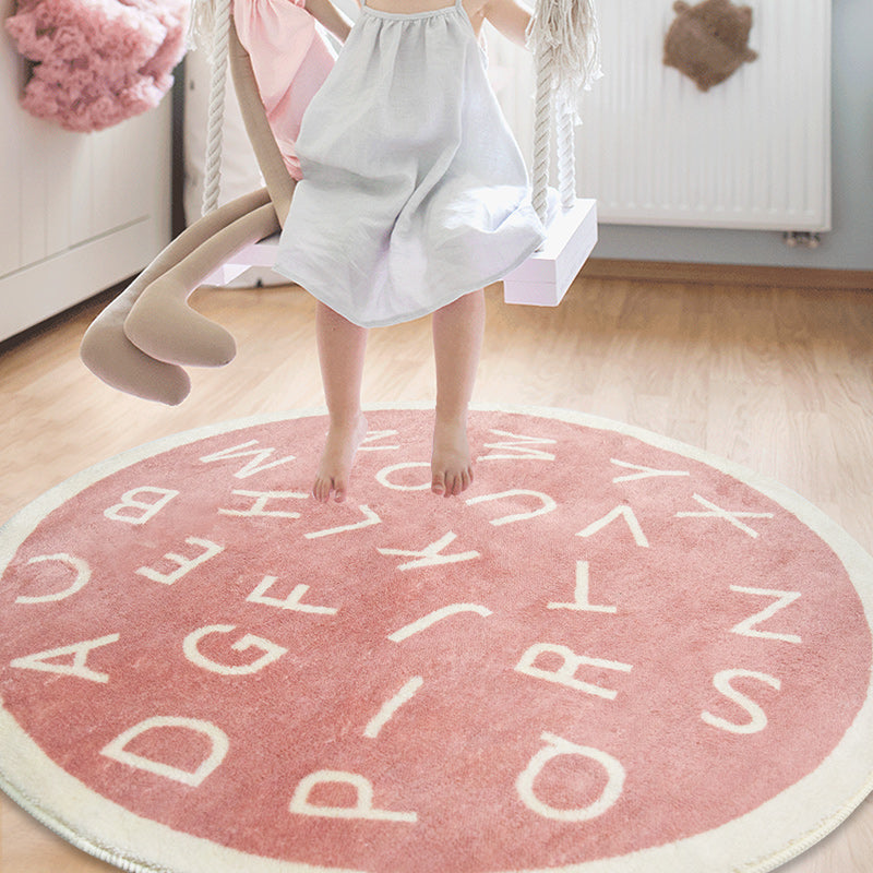 Nordic Round Cartoon Carpet Thick Plush Rugs