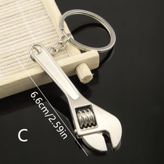 Mini Tool Keychain with Wrench Hammer Shovel Pliers - Gift for Men