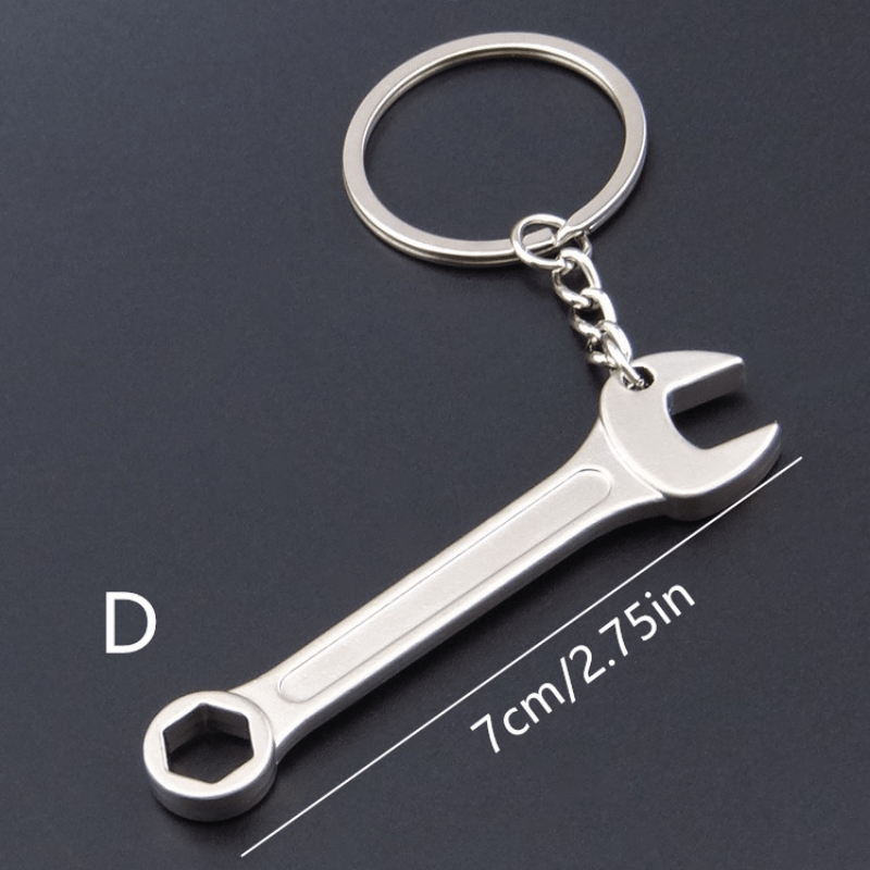 Mini Tool Keychain with Wrench Hammer Shovel Pliers - Gift for Men