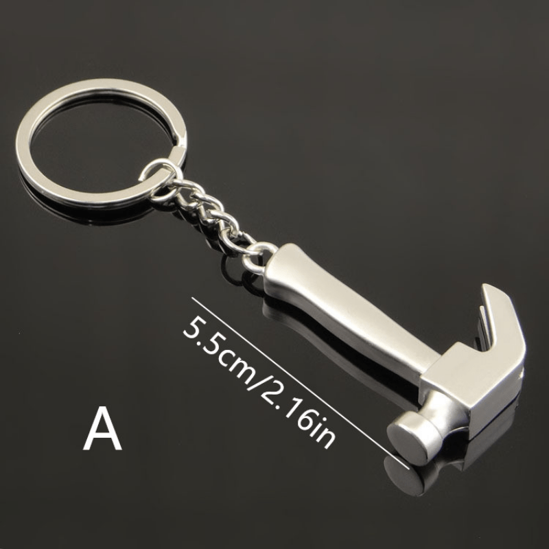 Mini Tool Keychain with Wrench Hammer Shovel Pliers - Gift for Men