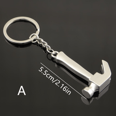 Mini Tool Keychain with Wrench Hammer Shovel Pliers - Gift for Men