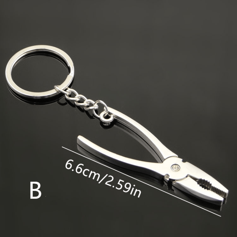 Mini Tool Keychain with Wrench Hammer Shovel Pliers - Gift for Men