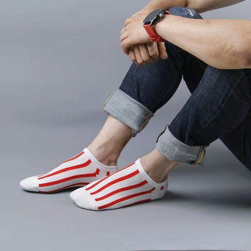 Men's Sweat-Absorbing Low-Cut Socks for Outdoor Activities