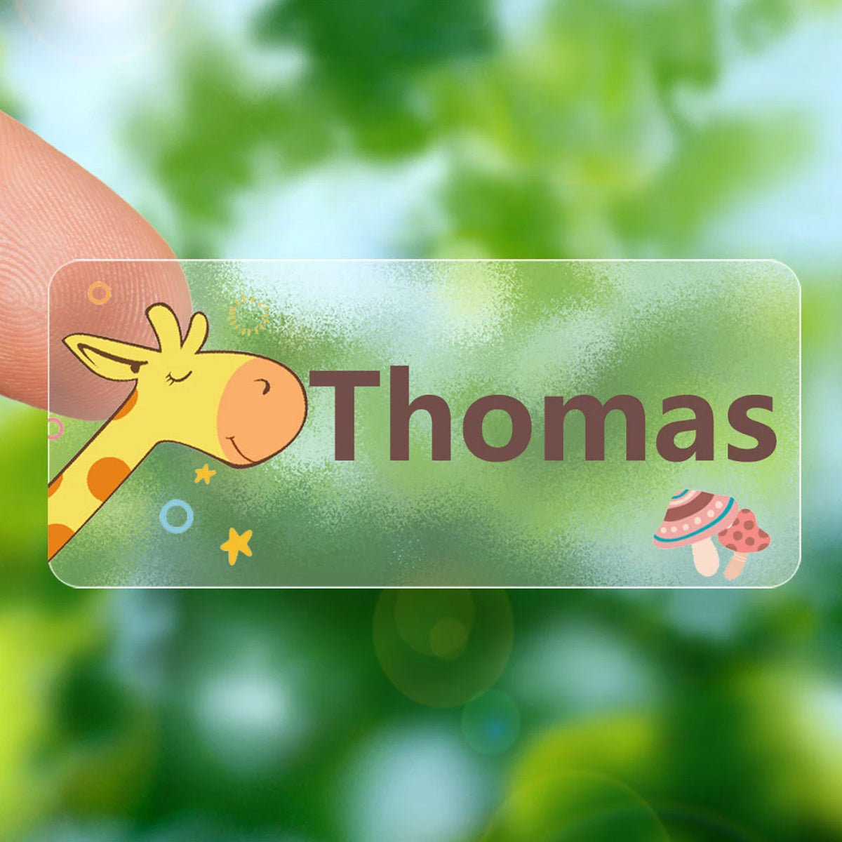 Custom Waterproof Name Sticker Transparent Label 60/120pcs