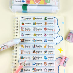 Custom Waterproof Name Sticker Transparent Label 60/120pcs