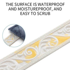 Waterproof 3D Wall Trim Line Skirting Border Self Adhesive Wallpaper