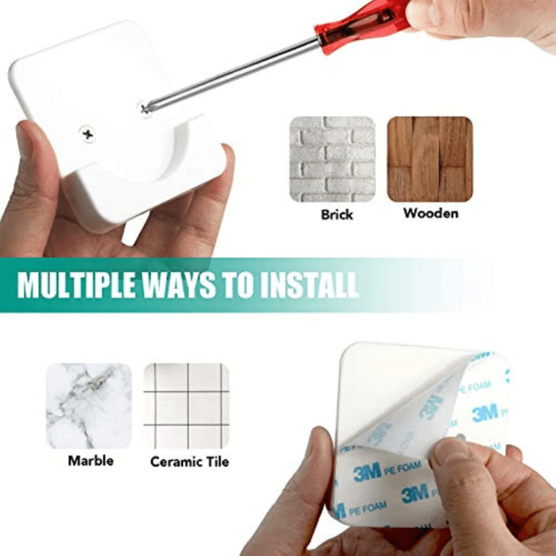 Shower Rod Holder Wall Mount Retainer Base Support