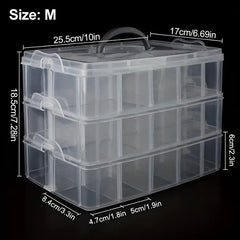 3 Tier Stackable Storage Container Box Bead Organizers for Craft Storage